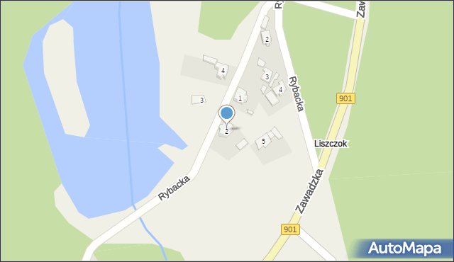 Pietraszów, Rybacka, 2, mapa Pietraszów