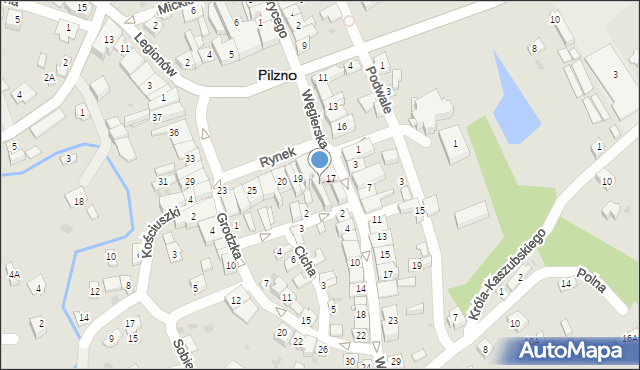 Pilzno, Rynek, 18, mapa Pilzno
