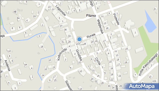 Pilzno, Rynek, 27, mapa Pilzno