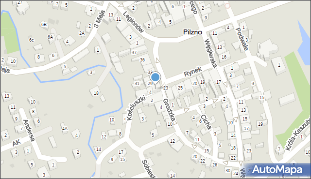 Pilzno, Rynek, 28, mapa Pilzno