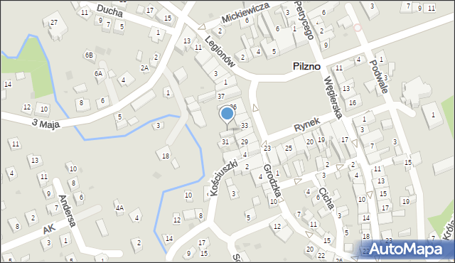 Pilzno, Rynek, 32, mapa Pilzno