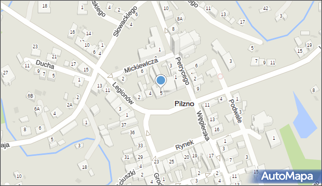 Pilzno, Rynek, 5, mapa Pilzno