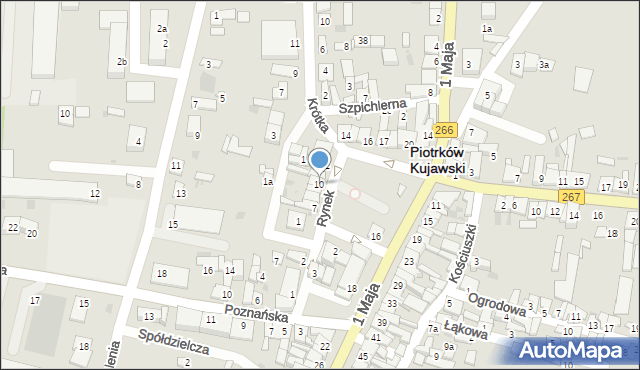 Piotrków Kujawski, Rynek, 10, mapa Piotrków Kujawski