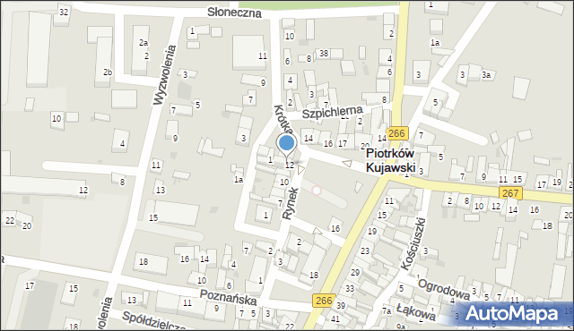 Piotrków Kujawski, Rynek, 12/1, mapa Piotrków Kujawski