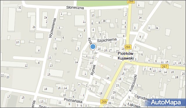 Piotrków Kujawski, Rynek, 13, mapa Piotrków Kujawski