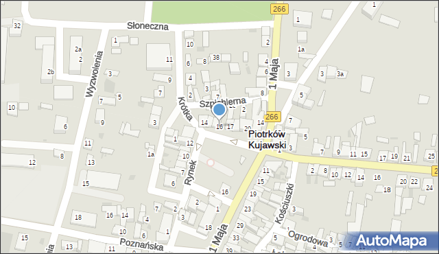 Piotrków Kujawski, Rynek, 16, mapa Piotrków Kujawski