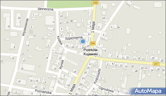 Piotrków Kujawski, Rynek, 20, mapa Piotrków Kujawski