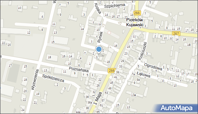 Piotrków Kujawski, Rynek, 5, mapa Piotrków Kujawski