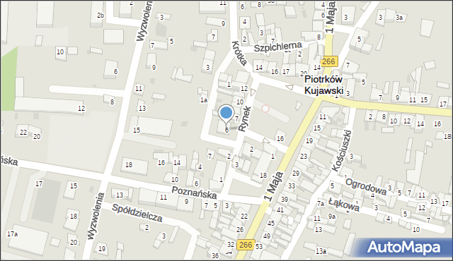 Piotrków Kujawski, Rynek, 6, mapa Piotrków Kujawski