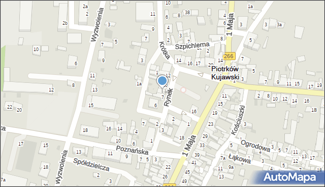 Piotrków Kujawski, Rynek, 8/1, mapa Piotrków Kujawski