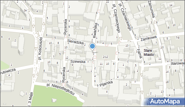Piotrków Trybunalski, Rynek Trybunalski, 2, mapa Piotrków Trybunalski