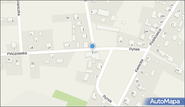 Piotrkowice, Rynek, 7, mapa Piotrkowice