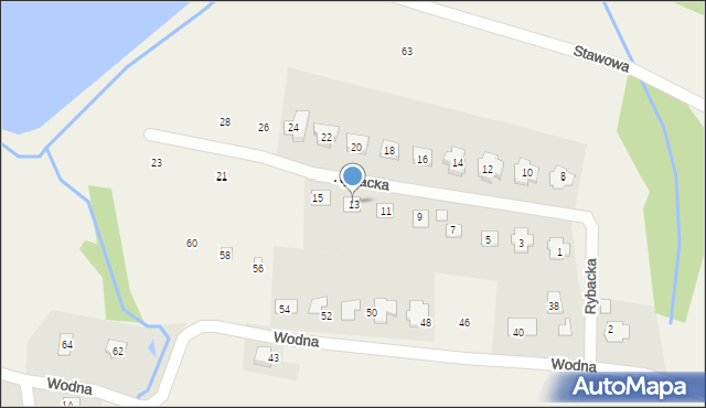 Pisarzowice, Rybacka, 13, mapa Pisarzowice