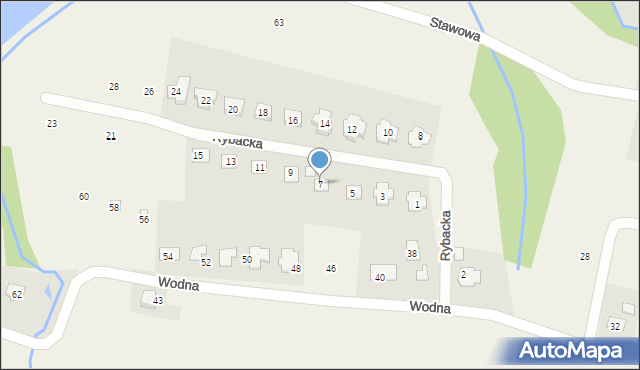 Pisarzowice, Rybacka, 7, mapa Pisarzowice