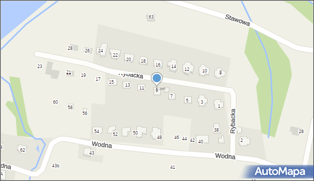 Pisarzowice, Rybacka, 9, mapa Pisarzowice