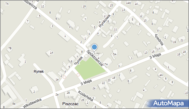 Piszczac, Rynek, 12A, mapa Piszczac