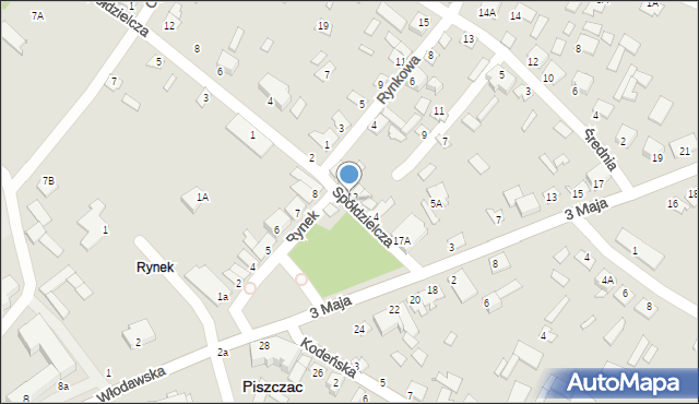 Piszczac, Rynek, 13, mapa Piszczac