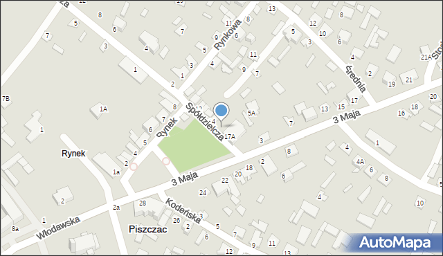 Piszczac, Rynek, 15, mapa Piszczac