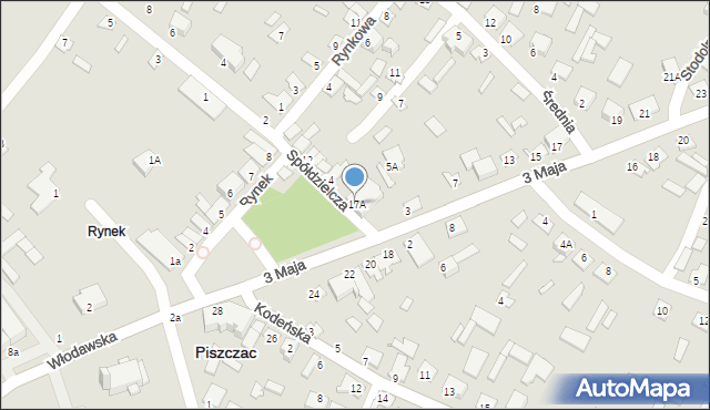 Piszczac, Rynek, 17A, mapa Piszczac