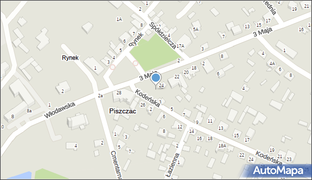 Piszczac, Rynek, 25, mapa Piszczac