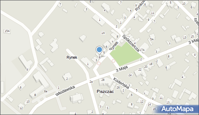 Piszczac, Rynek, 4, mapa Piszczac