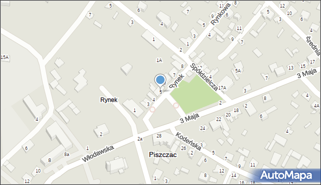 Piszczac, Rynek, 5, mapa Piszczac