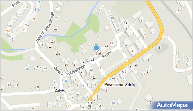 Piwniczna-Zdrój, Rynek, 17a, mapa Piwniczna-Zdrój