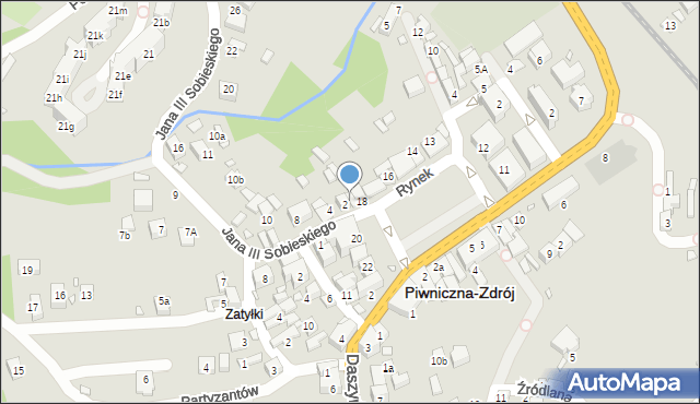 Piwniczna-Zdrój, Rynek, 19, mapa Piwniczna-Zdrój