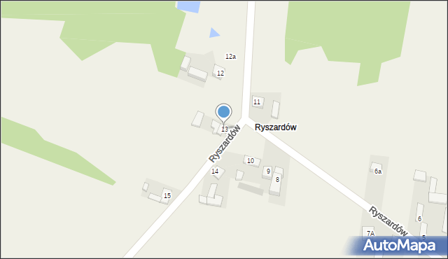 Plucice, Ryszardów, 13, mapa Plucice