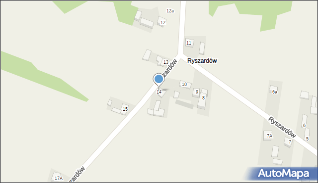 Plucice, Ryszardów, 14, mapa Plucice