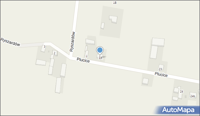 Plucice, Ryszardów, 1A, mapa Plucice