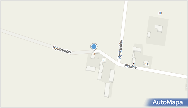 Plucice, Ryszardów, 3, mapa Plucice