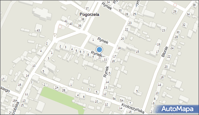Pogorzela, Rynek, 10, mapa Pogorzela