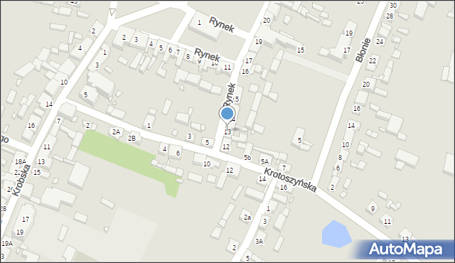 Pogorzela, Rynek, 13, mapa Pogorzela