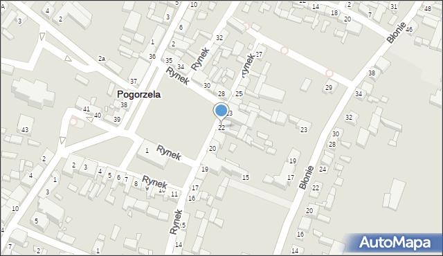 Pogorzela, Rynek, 22, mapa Pogorzela