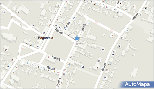 Pogorzela, Rynek, 23, mapa Pogorzela