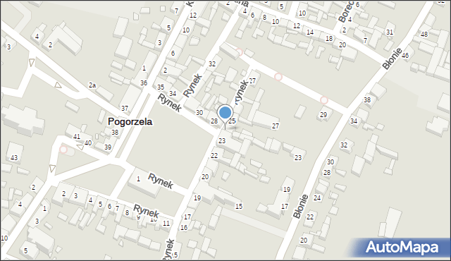 Pogorzela, Rynek, 24, mapa Pogorzela