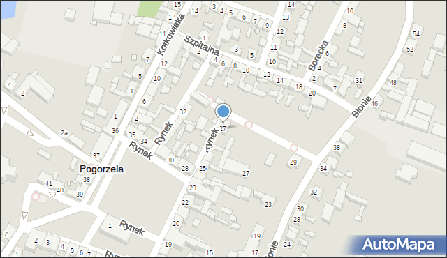 Pogorzela, Rynek, 27, mapa Pogorzela