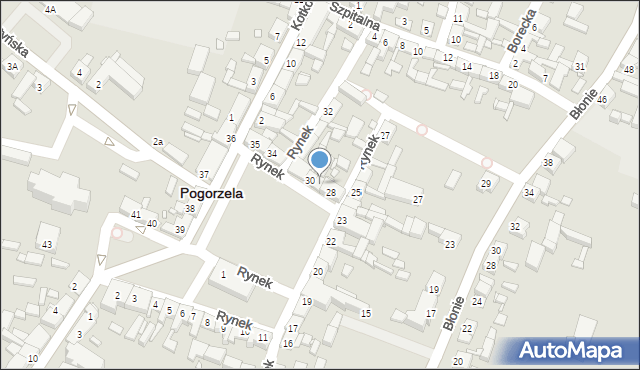 Pogorzela, Rynek, 29, mapa Pogorzela