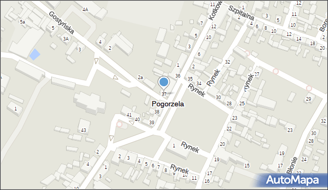 Pogorzela, Rynek, 37, mapa Pogorzela