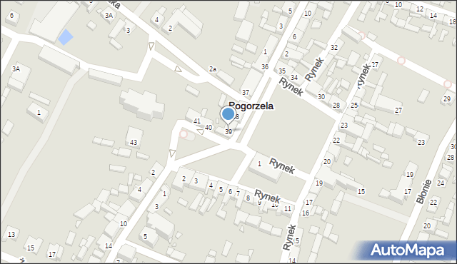 Pogorzela, Rynek, 39, mapa Pogorzela