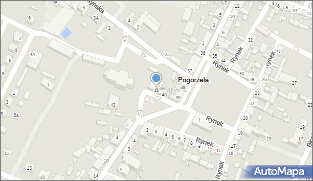 Pogorzela, Rynek, 41, mapa Pogorzela