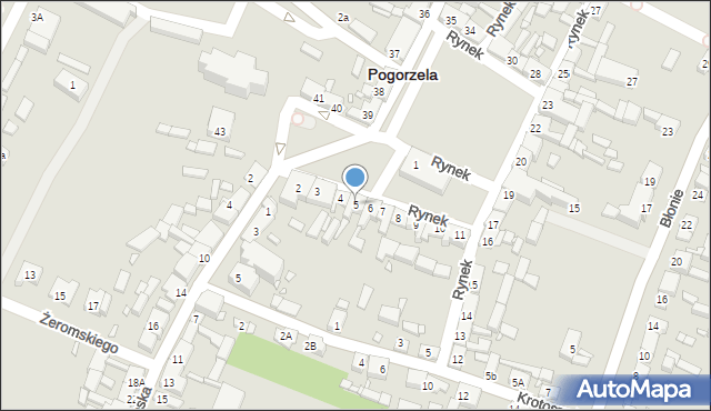 Pogorzela, Rynek, 5, mapa Pogorzela