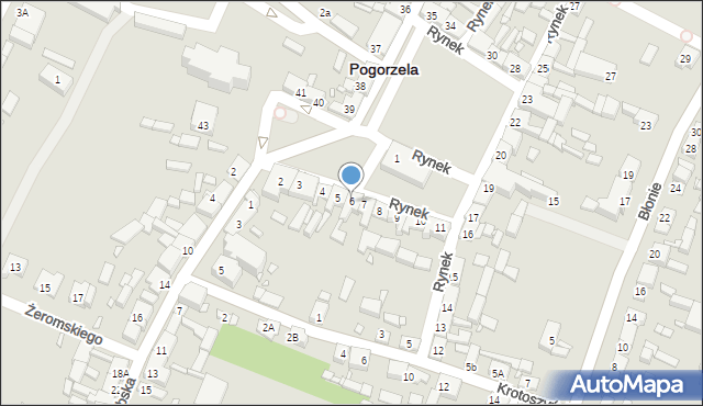 Pogorzela, Rynek, 6, mapa Pogorzela