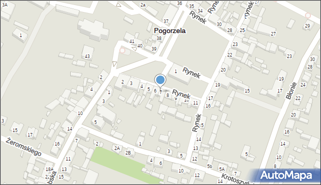 Pogorzela, Rynek, 7, mapa Pogorzela