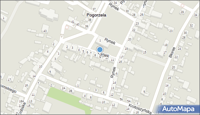 Pogorzela, Rynek, 9, mapa Pogorzela