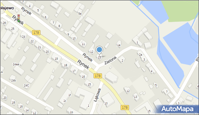 Połajewo, Rynek, 13, mapa Połajewo