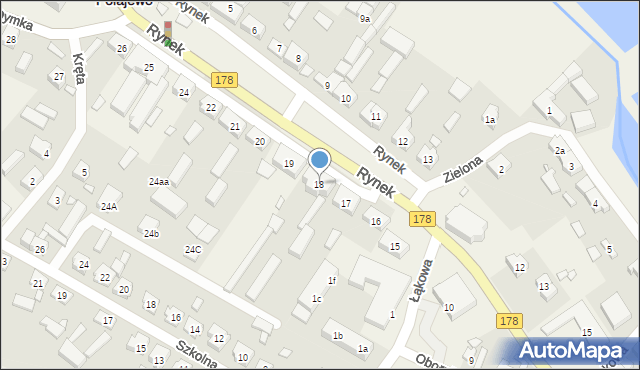 Połajewo, Rynek, 18, mapa Połajewo