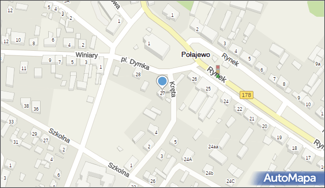 Połajewo, Rynek, 27, mapa Połajewo