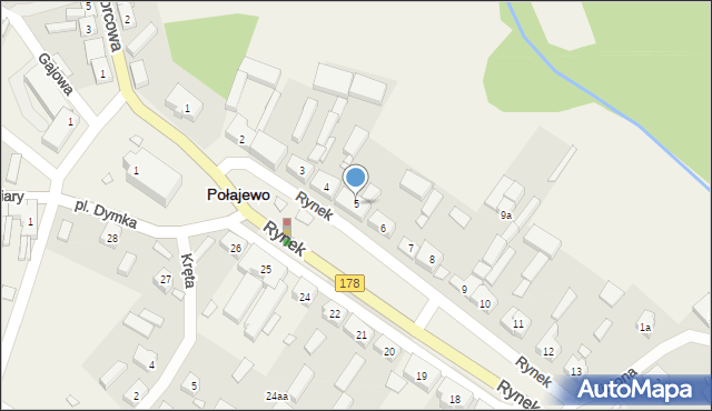 Połajewo, Rynek, 5, mapa Połajewo